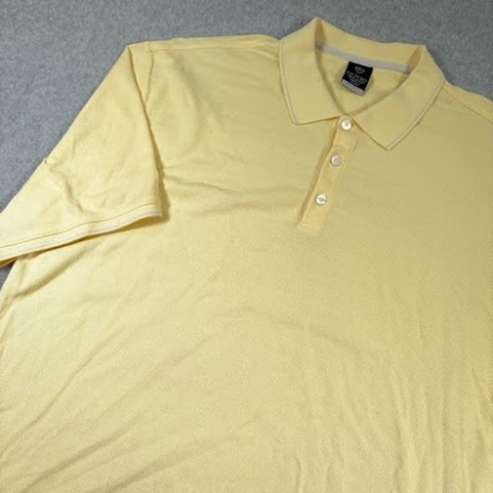 Nike Dri Fit Golf Polo Shirt Mens XXL 2XL Yellow Short Sleeve Performance